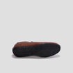 Mocassins confort &agrave; bout carr&eacute; marron homme
