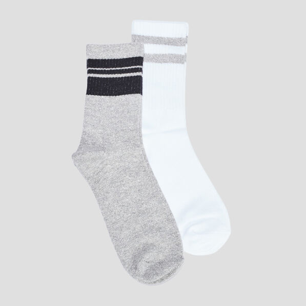 Lot 2 paires chaussettes multicolore femme