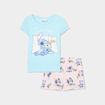 Ensemble pyjama short coton Stitch vert fille