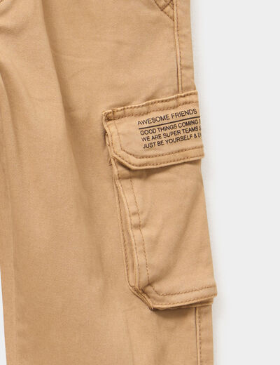 Pantalon jogger beige garçon