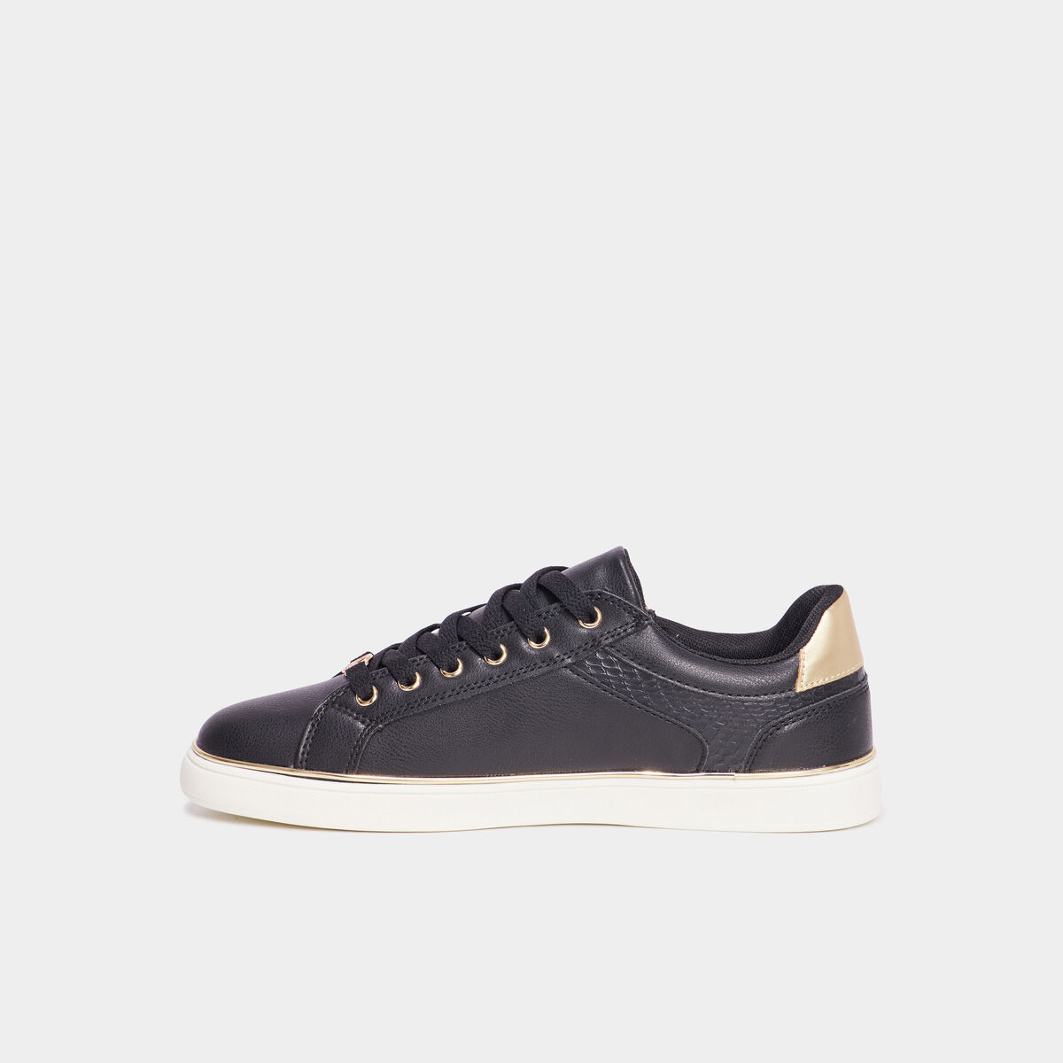 Tennis basses &agrave; lacets Mosquitos noir femme