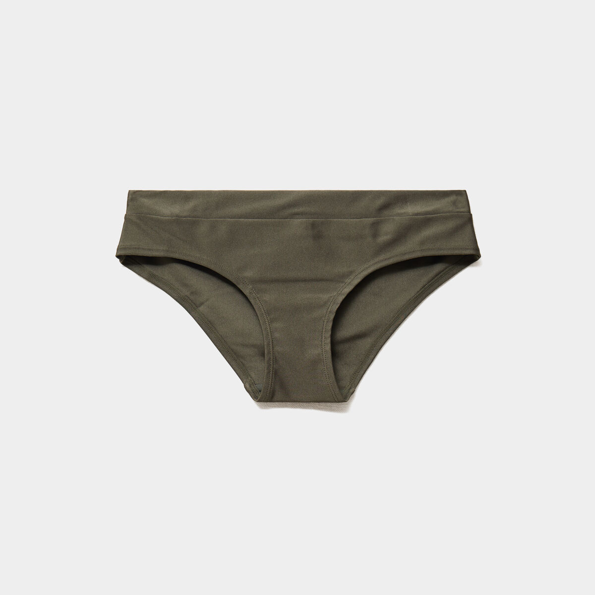 Bas de maillot de bain shorty vert kaki femme