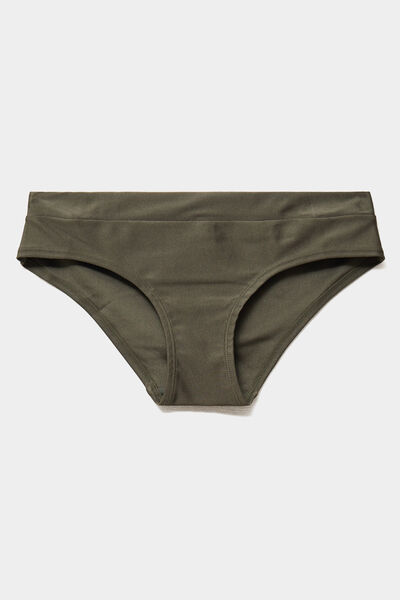 Bas de maillot de bain shorty vert kaki femme