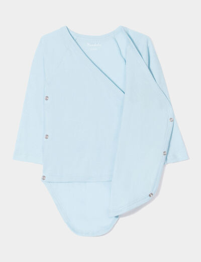 Lot 3 bodies coton manches longues blanc bébé
