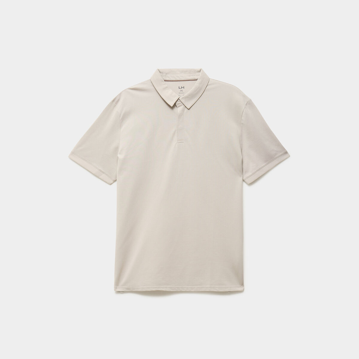 Polo manches courtes gris clair homme