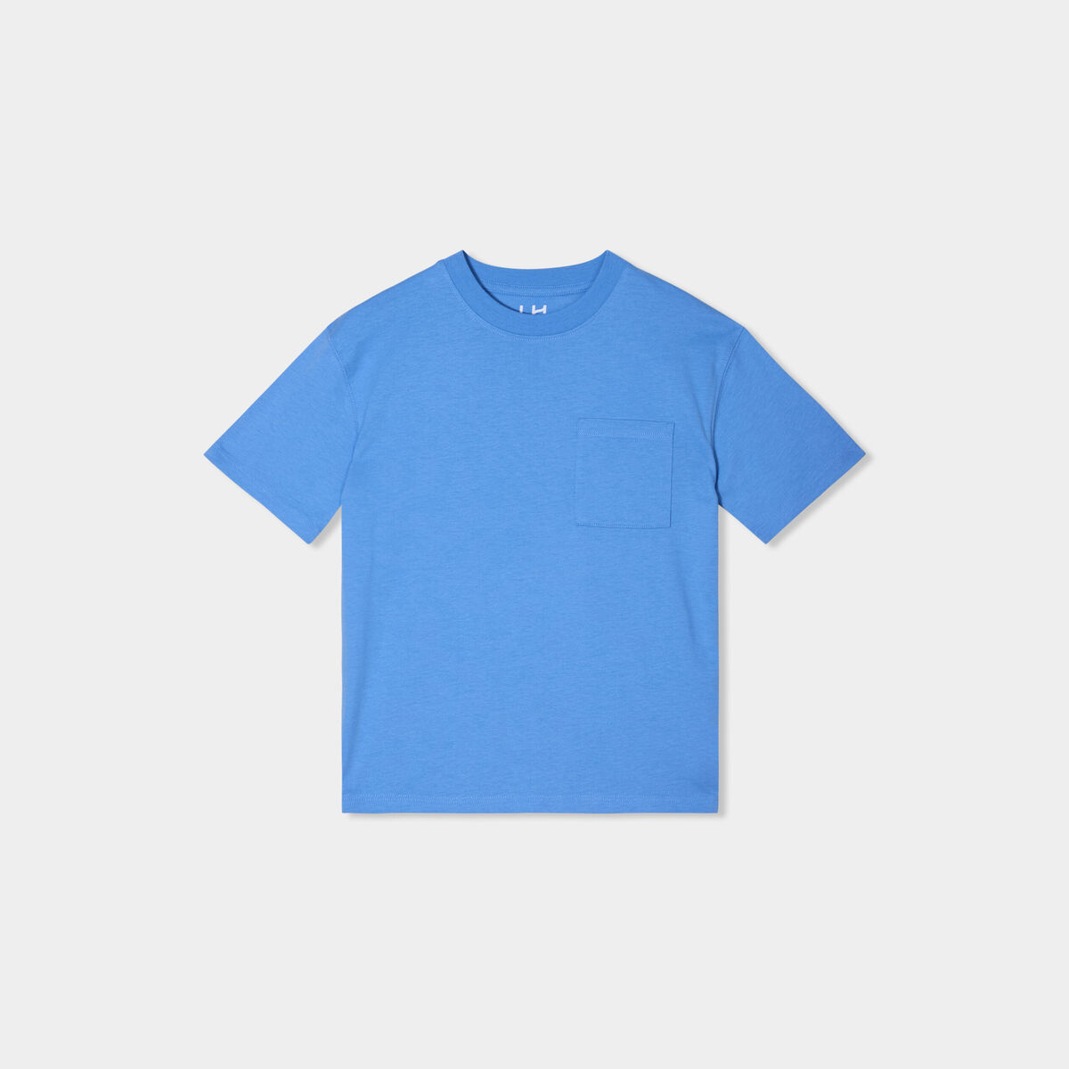 T-shirt oversize 1 poche manches courtes bleu lavande garçon