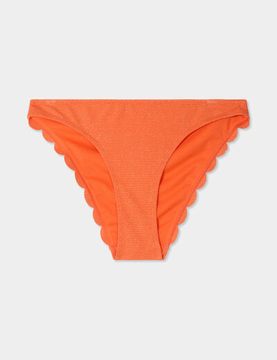 Bas de maillot de bain orange femme