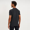 Polo slim manches courtes stretch noir homme