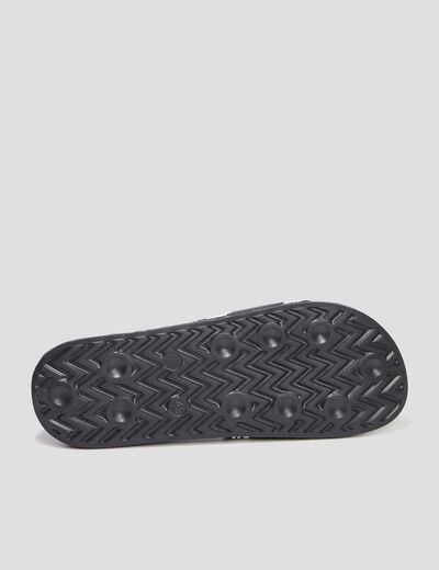 Mules plates noir homme