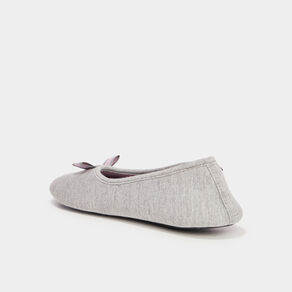 Chaussons ballerines Isotoner gris femme