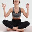 Brassière sport microfibre dos nageur gris femme
