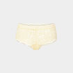 Shorty en dentelle jaune pastel femme