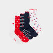 Lot 5 paires chaussettes rouge b&eacute;b&eacute; fille