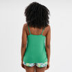 Ensemble pyjama short et débardeur vert femme
