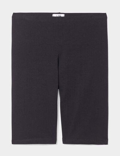 Legging court cycliste ajusté noir femme