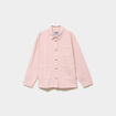 Veste surchemise oversize coton rose clair femme