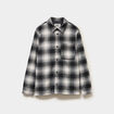 Surchemise 1 poche manches longues gris fonc&eacute; homme