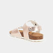 Sandales m&eacute;tallis&eacute;es avec boucles couleur argent fille