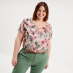 T-shirt manches courtes beige femme grande taille