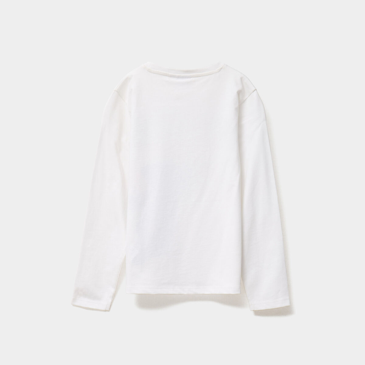 T-shirt manches longues coton Stitch ivoire fille