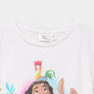 Ensemble pyjama short t-shirt Vaiana blanc fille