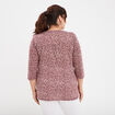 T-shirt manches 3/4 bordeaux femme grande taille