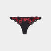 Tanga avec dentelle rouge femme