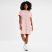 Robe t-shirt manches courtes coton ecru femme