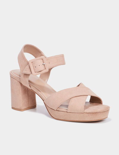 Sandales à talons sable femme