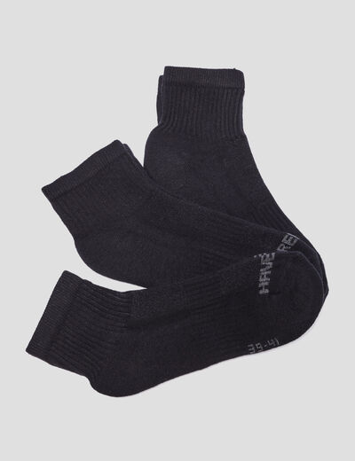 Lot 3 paires socquettes noir femme