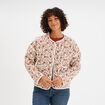 Veste matelassée col rond coton blanc femme