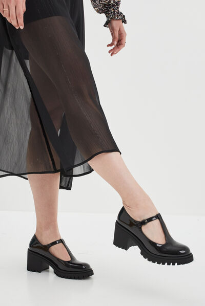 Loafers salomé vernies crantées Liberto noir femme