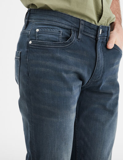 Jeans straight 5 poches Liberto bleu gris homme