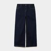 Jean taille haute wide leg cropped denim brut femme grande taille