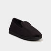 Pantoufles effet velours noir femme