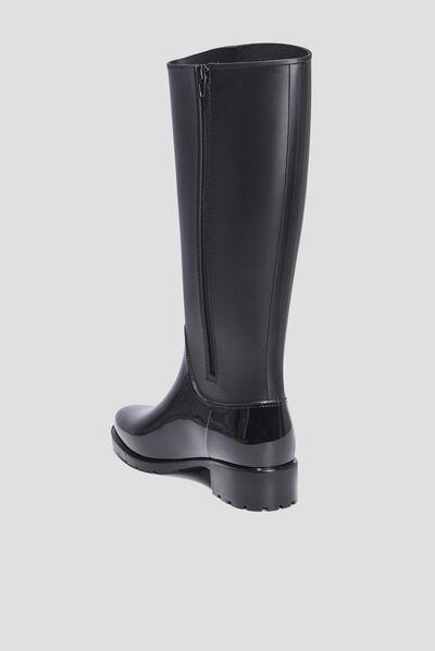 Bottes de pluie cavalières Mosquitos noir femme