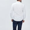 Chemise stretch manches longues blanc homme
