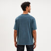 T-shirt droit col rond 1 poche coton vert fonc&eacute; homme