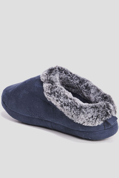 Chaussons emboîtant à col bleu homme