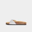 Mules gris argent femme