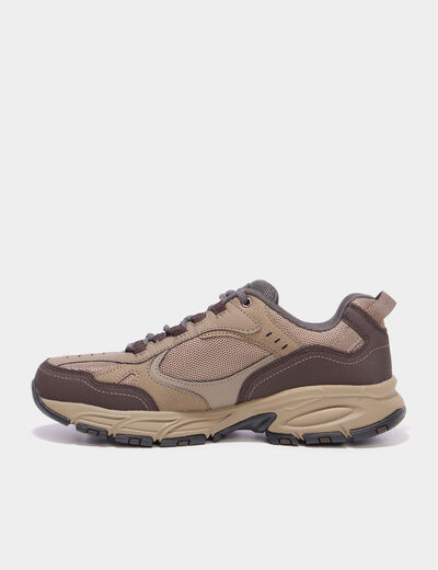 Baskets running semelle m&eacute;moire de forme sable homme