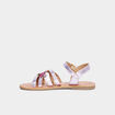 Sandales en cuir avec bride d'attache parme fille