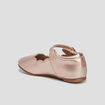 Babies métallisées rose champagne fille