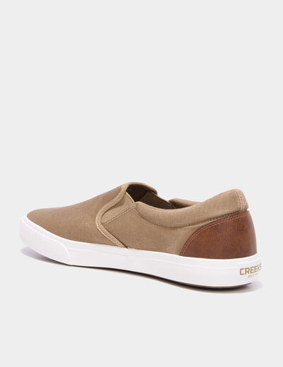 Tennis basses en toile sable homme