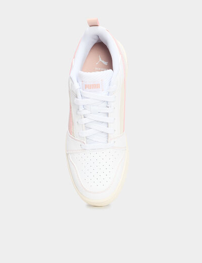 Tennis basses &agrave; lacets Puma rose femme