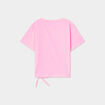 T-shirt noué manches courtes Stitch rose fille