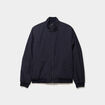 Blouson d&eacute;perlant col montant bleu fonc&eacute; homme
