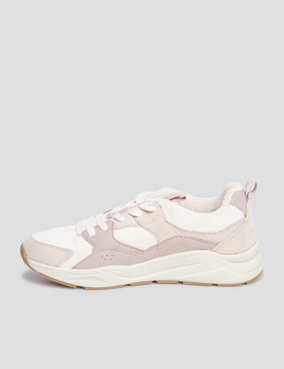 Baskets running fausse fourrure Creeks multicolore femme
