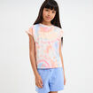 T-shirt manches courtes coton beige fille