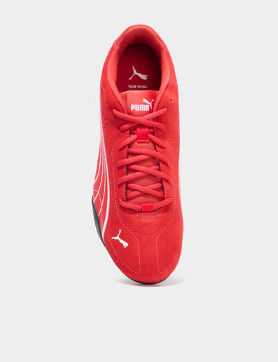 Baskets running en cuir Puma Catch SD rouge homme